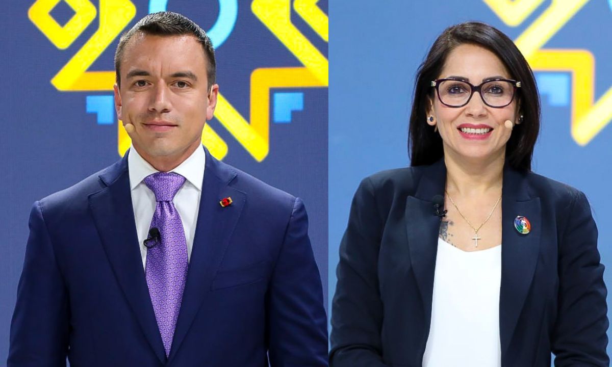 Debate presidencial: Daniel Noboa y Luisa González