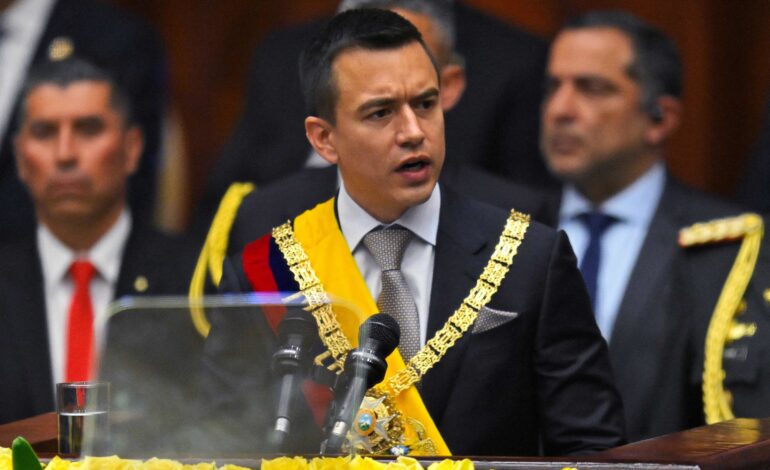  Posesión de mando presidencial de Daniel Noboa