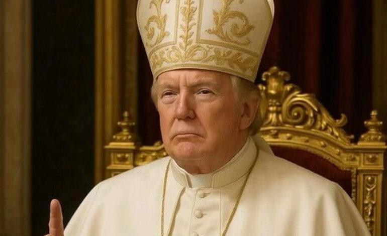 Trump se ve envuelto en una nueva polémica al publicar una foto vestido de papa