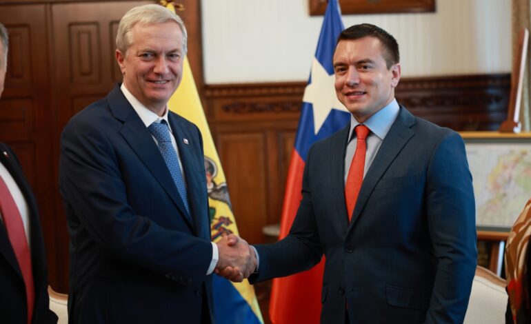 Presidente Noboa recibió al presidente electo de Chile José Antonio Kast