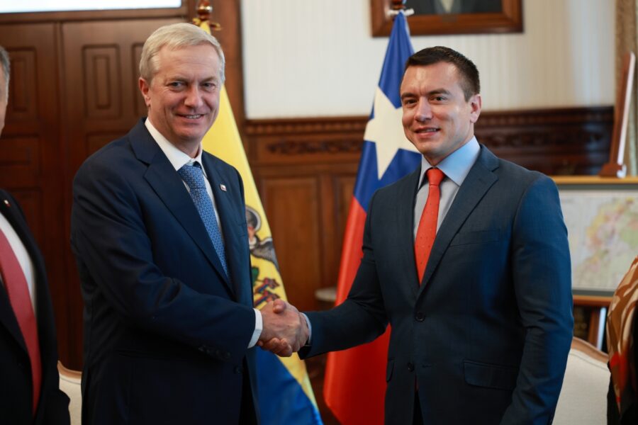 Presidente Noboa recibió al presidente electo de Chile José Antonio Kast