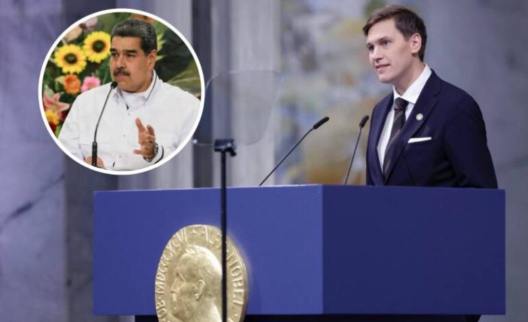 Jørgen Watne Frydnes, presidente del Comité Noruego arremete en vivo contra Nicolás Maduro en plena ceremonia del Nobel de Paz