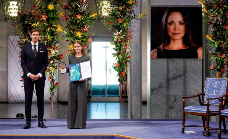 Premio Nobel de Paz: Hija de María Corina Machado recibió el galardón y leyó el conmovedor discurso de su madre