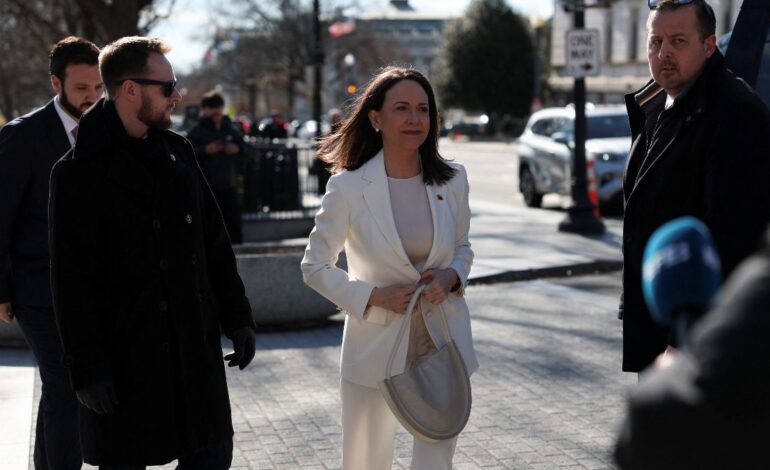  Declaraciones de María Corina Machado habla tras su reunión en la Casa Blanca: “Contamos con el presidente Trump para la libertad de Venezuela”