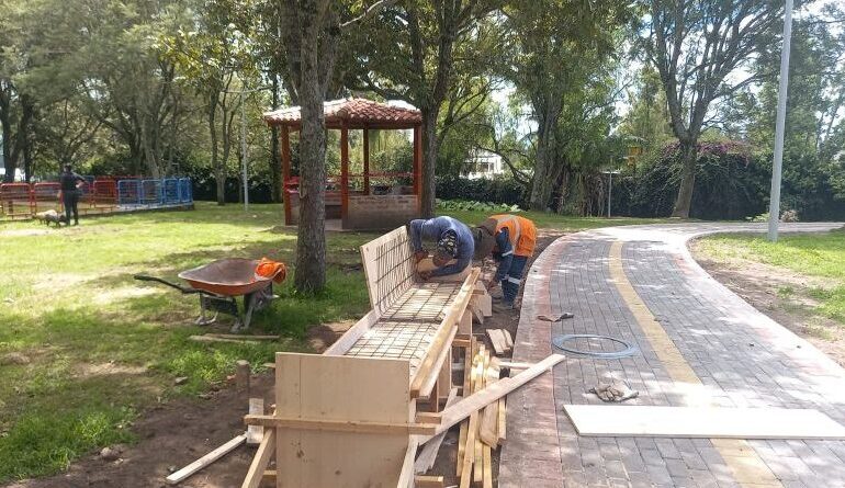 En el parque La Moya están realizando trabajos de rehabilitación integral