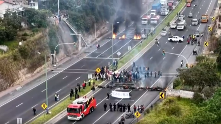Habitantes de Pifo generan cierre vial en protesta tras siniestro de tránsito