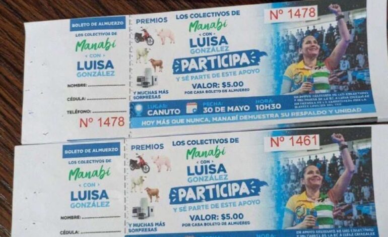  Luisa González pretende pagar una multa con una rifa solidaria