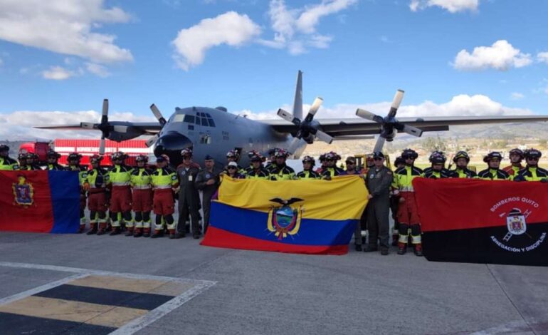 Ecuador envió un contingente humanitario a Venezuela para apoyar las labores de búsqueda y rescate