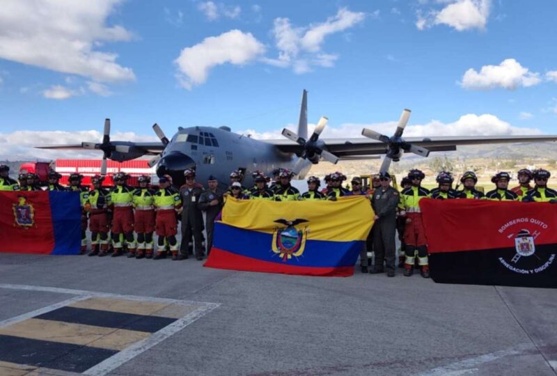 Ecuador envió un contingente humanitario a Venezuela para apoyar las labores de búsqueda y rescate