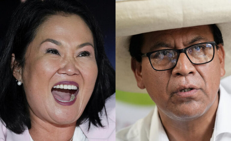  Elecciones en Perú: Candidata de Fuerza Popular registra el 50.53% de votos, mientras que el aspirante de Juntos por el Perú tiene 49.47%.