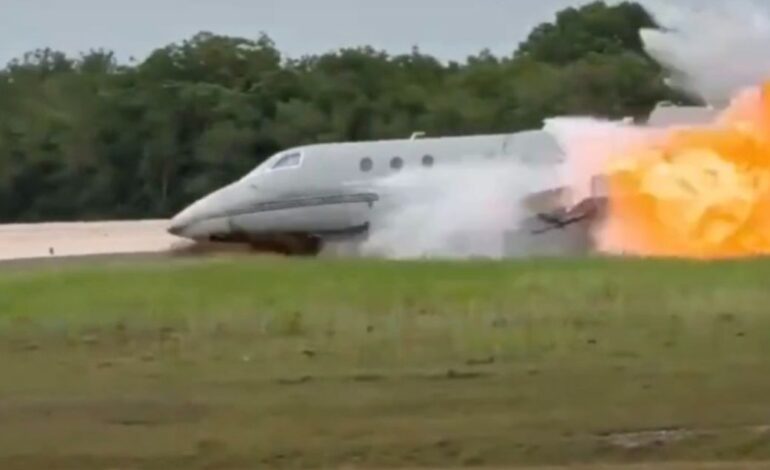  Avión ejecutivo se estrella durante aterrizaje de emergencia en República Dominicana: VIDEO
