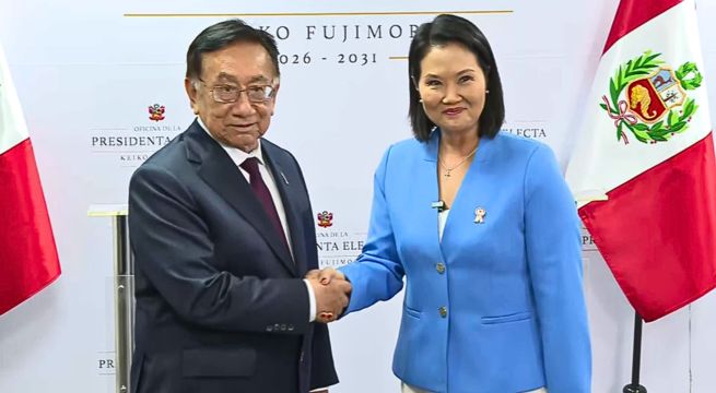 Se inicio la transición presidencial en Perú, Keiko Fujimori se reunió con el mandatario saliente José María Balcázar