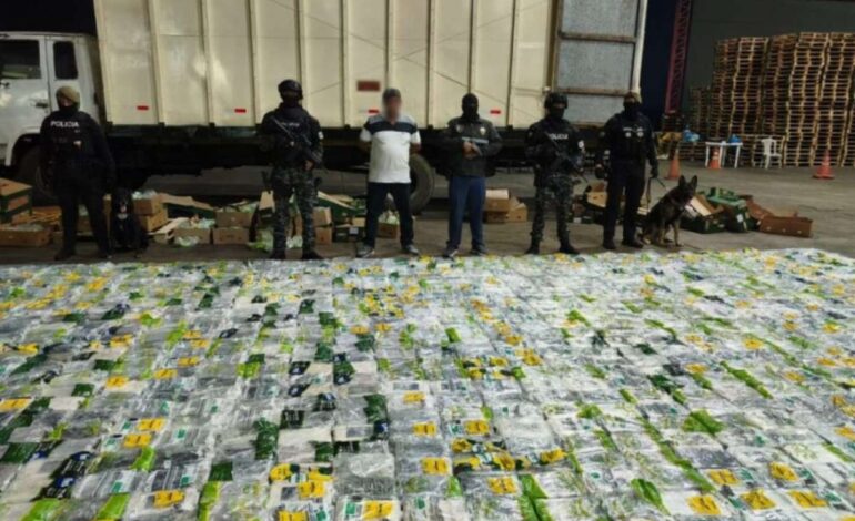 Encuentran más de una tonelada de cocaína que iba a Inglaterra desde El Oro